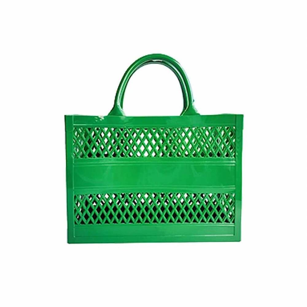 NEW NASH GREY women's sea breeze jelly tote bag in green